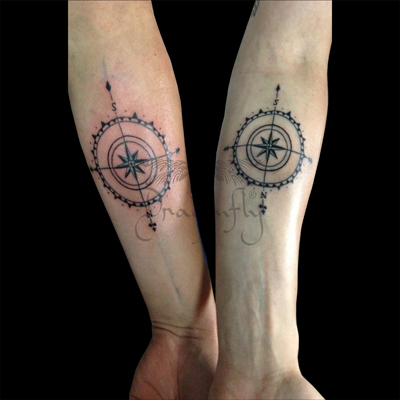 Compass Tattoo Design | Dragonfly Tattoo Malaysia