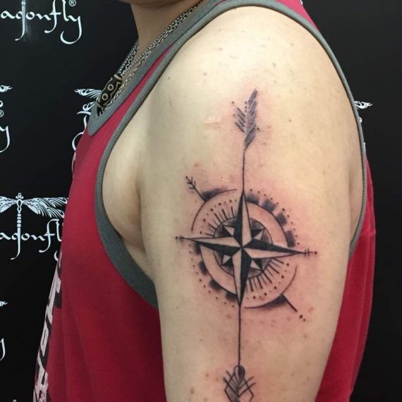 Compass tattoo